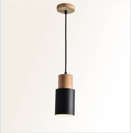 Nokmo | Metal Wood Pendant Light | Modern Industrial Design