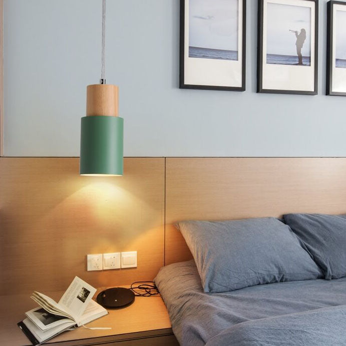 Nokmo | Metal Wood Pendant Light | Modern Industrial Design