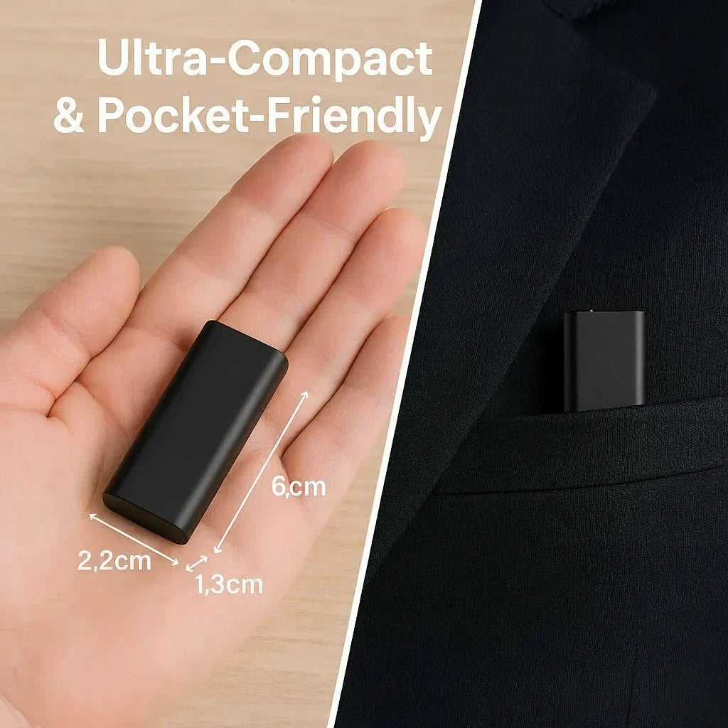 Nokmo | Miniature Voice Recorder – Small, Discreet, and Powerful Audio Capture | Perfect for Stealth Recording and Voice Activation