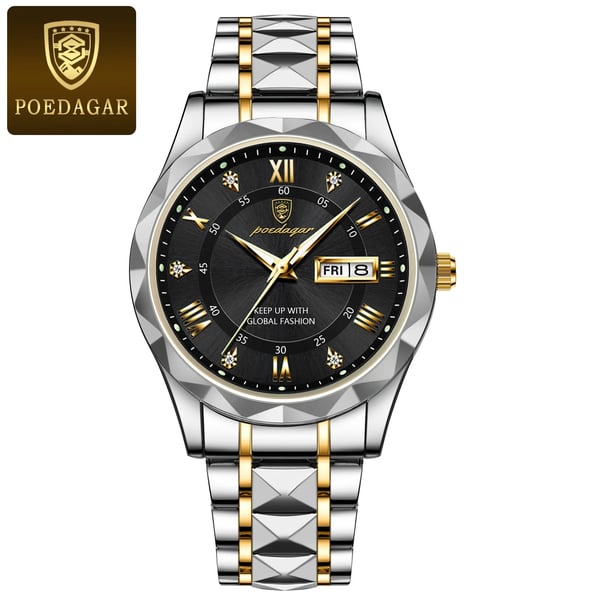 Nokmo Model 615 | Luxury Men's Watch | Japanese MIYOTA Quartz Movement | 316L Stainless Steel Case | Hardlex Crystal Glass | 3 ATM Waterproof | Luminous Indices & Date