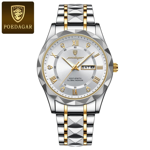 Nokmo Model 615 | Luxury Men's Watch | Japanese MIYOTA Quartz Movement | 316L Stainless Steel Case | Hardlex Crystal Glass | 3 ATM Waterproof | Luminous Indices & Date