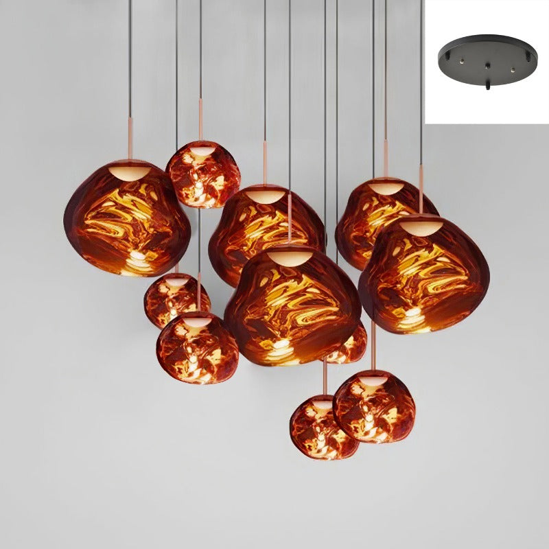 Nokmo | Multi-Arm Pendant Light | Sculptural Melt Design