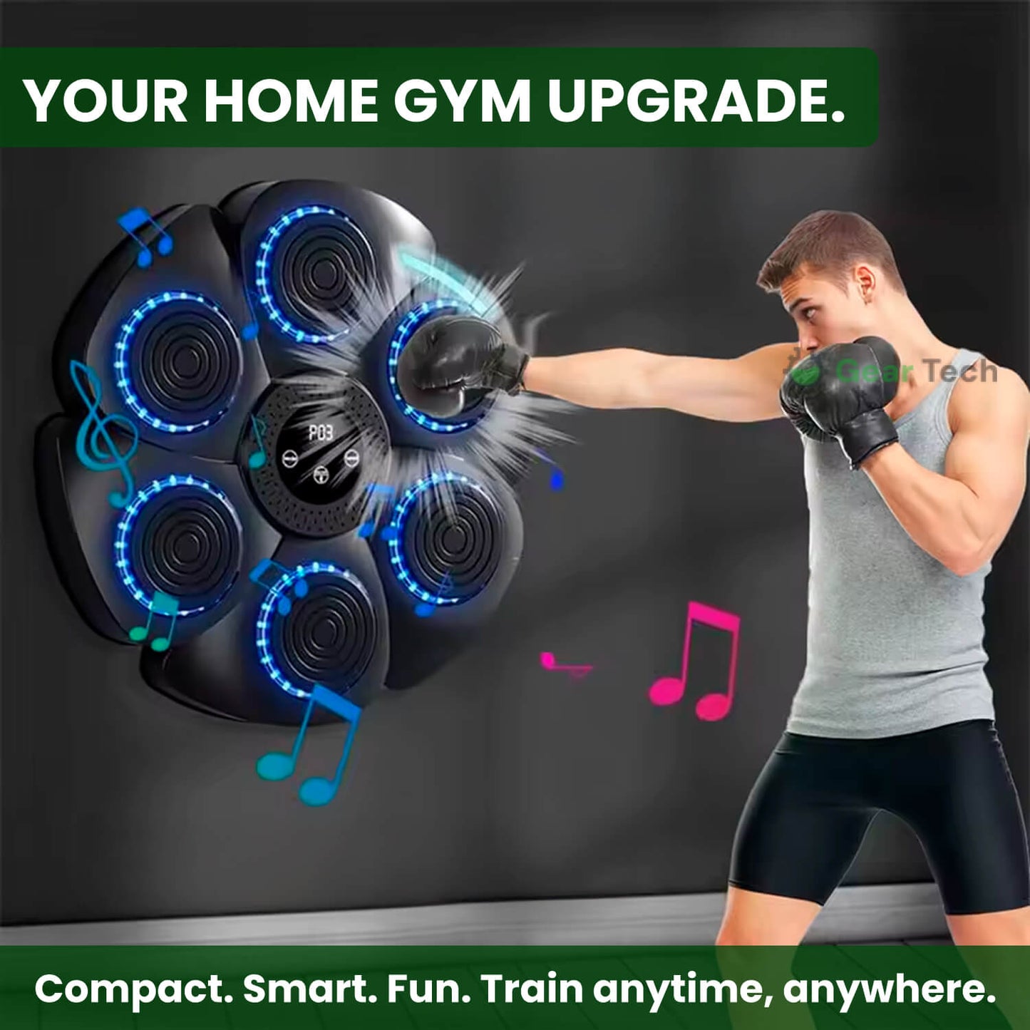 Nokmo | Music Boxing Machine | Interactive Training | RGB & Bluetooth
