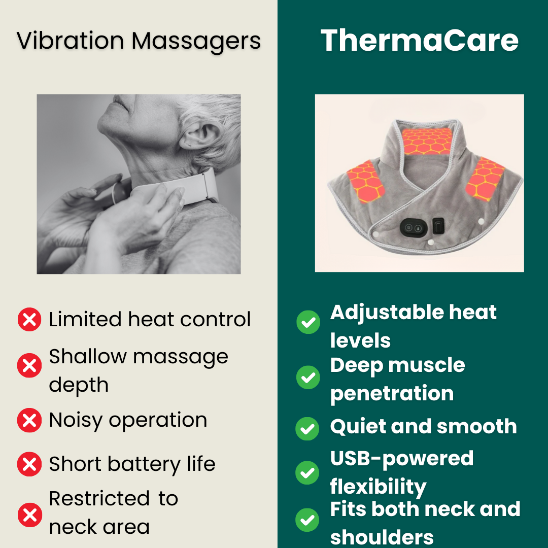 Nokmo | Neck Warmer & Massage Device | Neck and Shoulder Heat for Muscle Relaxation | Adjustable Settings for Stress Reduction | Targeted Neck Pain Relief and Relaxation