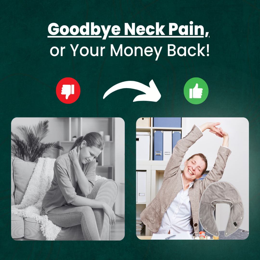 Nokmo | Neck Warmer & Massage Device | Neck and Shoulder Heat for Muscle Relaxation | Adjustable Settings for Stress Reduction | Targeted Neck Pain Relief and Relaxation