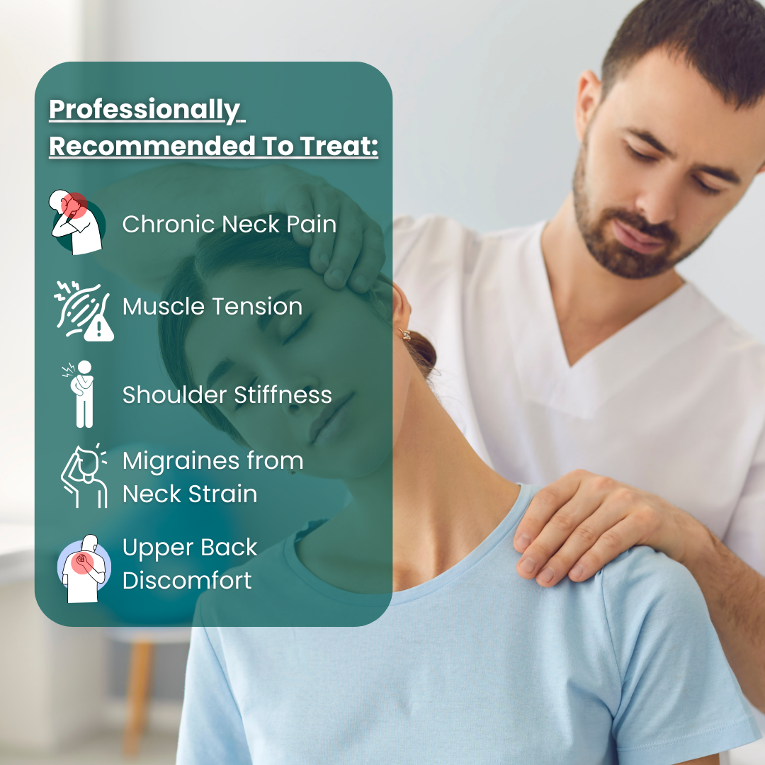 Nokmo | Neck Warmer & Massage Device | Neck and Shoulder Heat for Muscle Relaxation | Adjustable Settings for Stress Reduction | Targeted Neck Pain Relief and Relaxation
