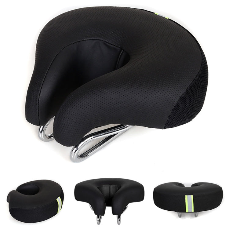 Nokmo | Noseless Bicycle Seat Mountain Bike Thick Soft Padding (Black)