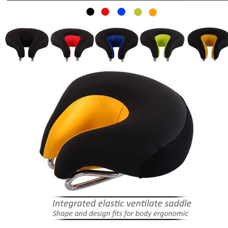 Nokmo | Noseless Bicycle Seat Mountain Bike Thick Soft Padding (Black)