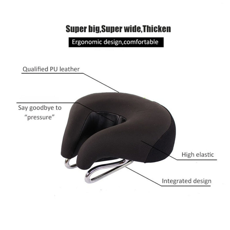 Nokmo | Noseless Bicycle Seat Mountain Bike Thick Soft Padding (Black)