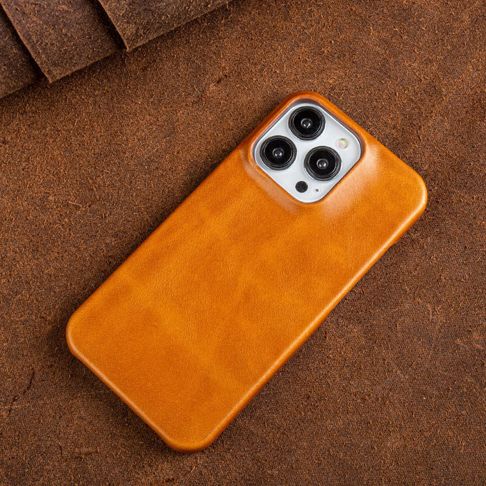 Nokmo | Oil Wax Genuine Leather Apple iPhone Case