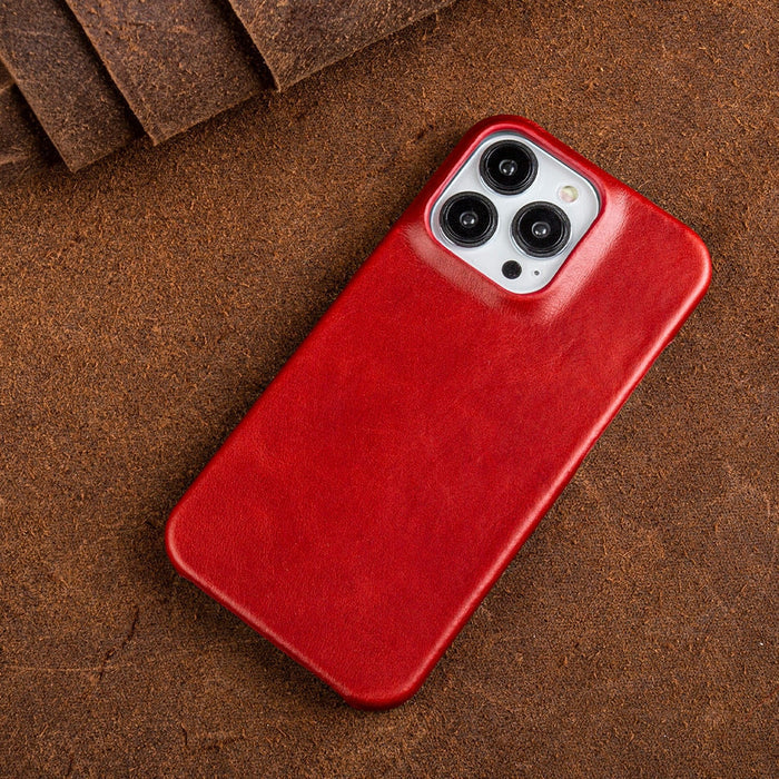 Nokmo | Oil Wax Genuine Leather Apple iPhone Case