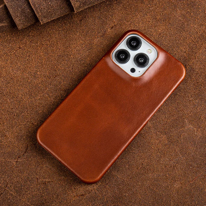 Nokmo | Oil Wax Genuine Leather Apple iPhone Case