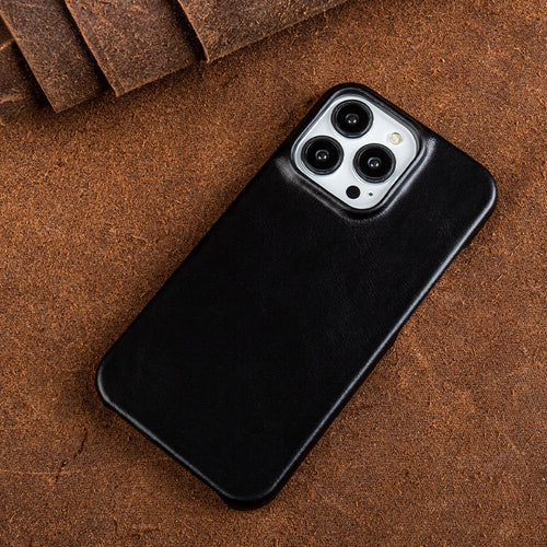 Nokmo | Oil Wax Genuine Leather Apple iPhone Case