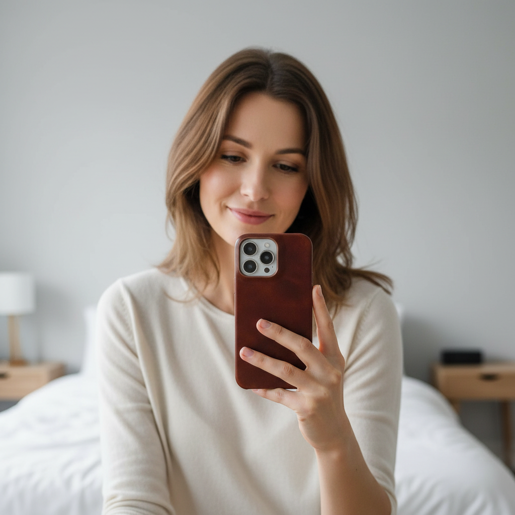 Nokmo | Oil Wax Genuine Leather Apple iPhone Case