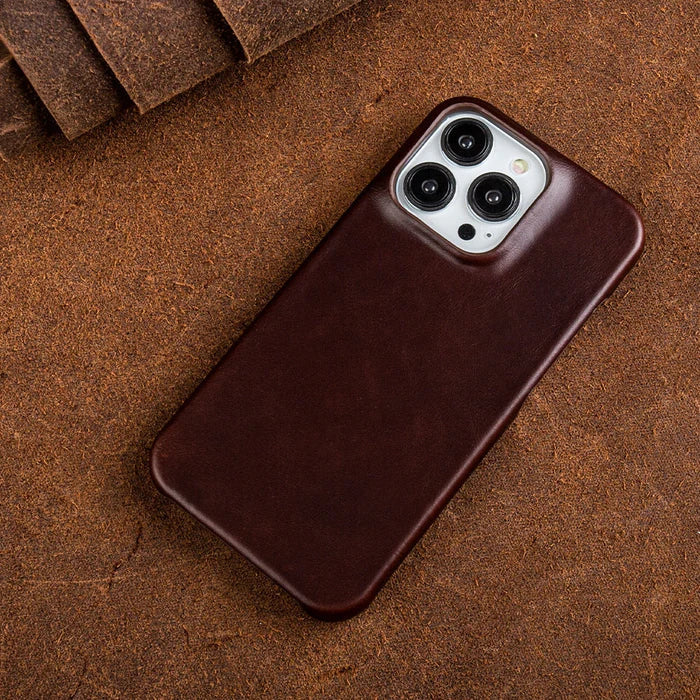 Nokmo | Oil Wax Genuine Leather Apple iPhone Case