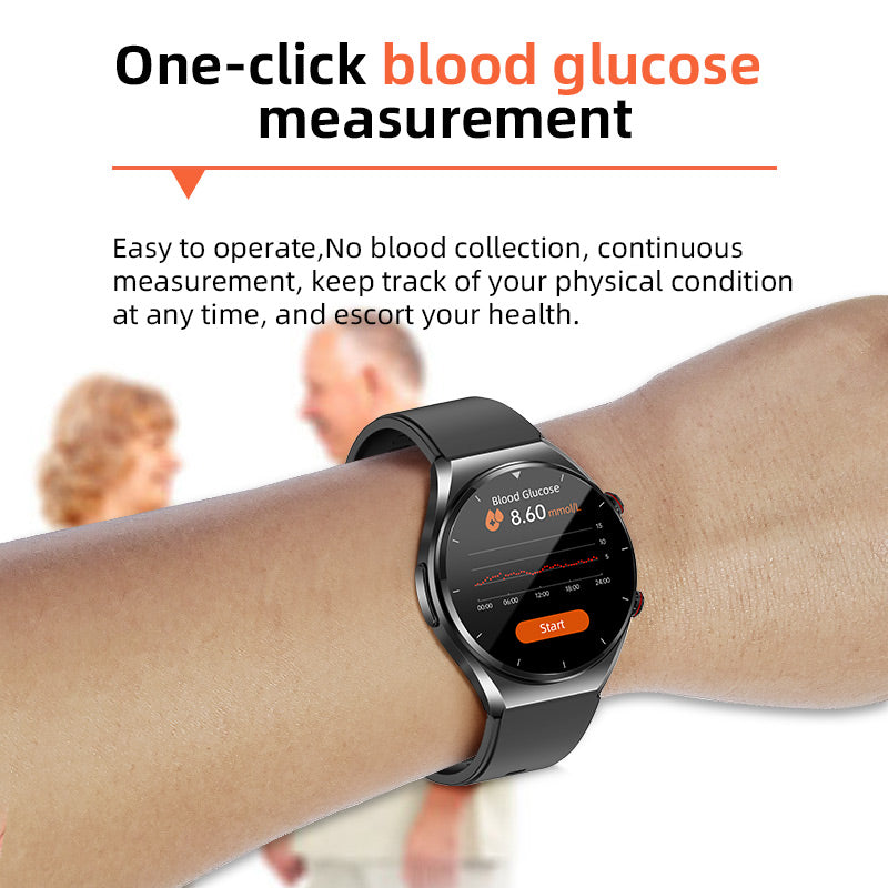Nokmo | One-Click Blood Sugar | Blood Glucose Blood Pressure ECG | ECG HRV Heart Rate Monitor Health Smart Watch
