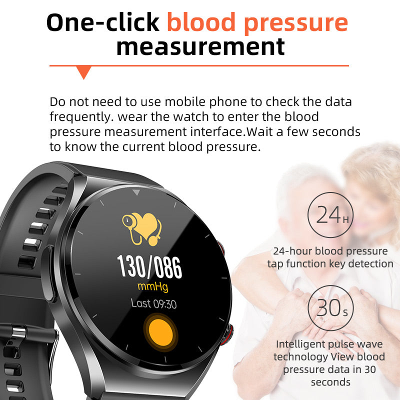 Nokmo | One-Click Blood Sugar | Blood Glucose Blood Pressure ECG | ECG HRV Heart Rate Monitor Health Smart Watch