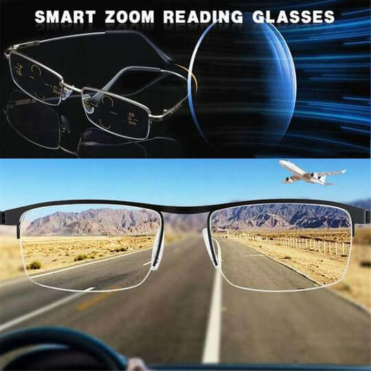 Nokmo | Optivista Intelligent Progressive Glasses | Automatic Field of Vision Adjustment & Blue Light Filter
