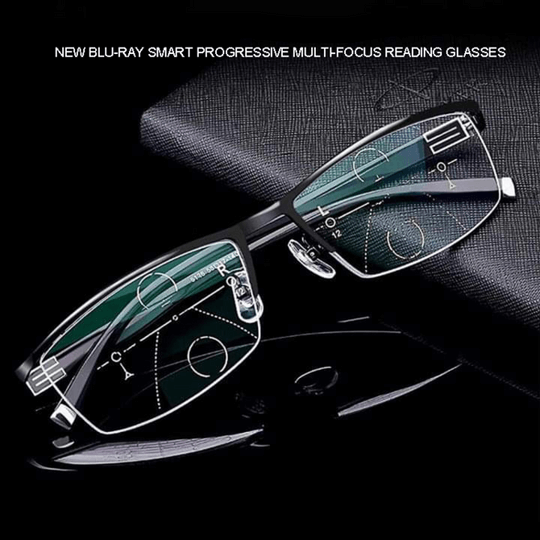 Nokmo | Optivista Intelligent Progressive Glasses | Automatic Field of Vision Adjustment & Blue Light Filter
