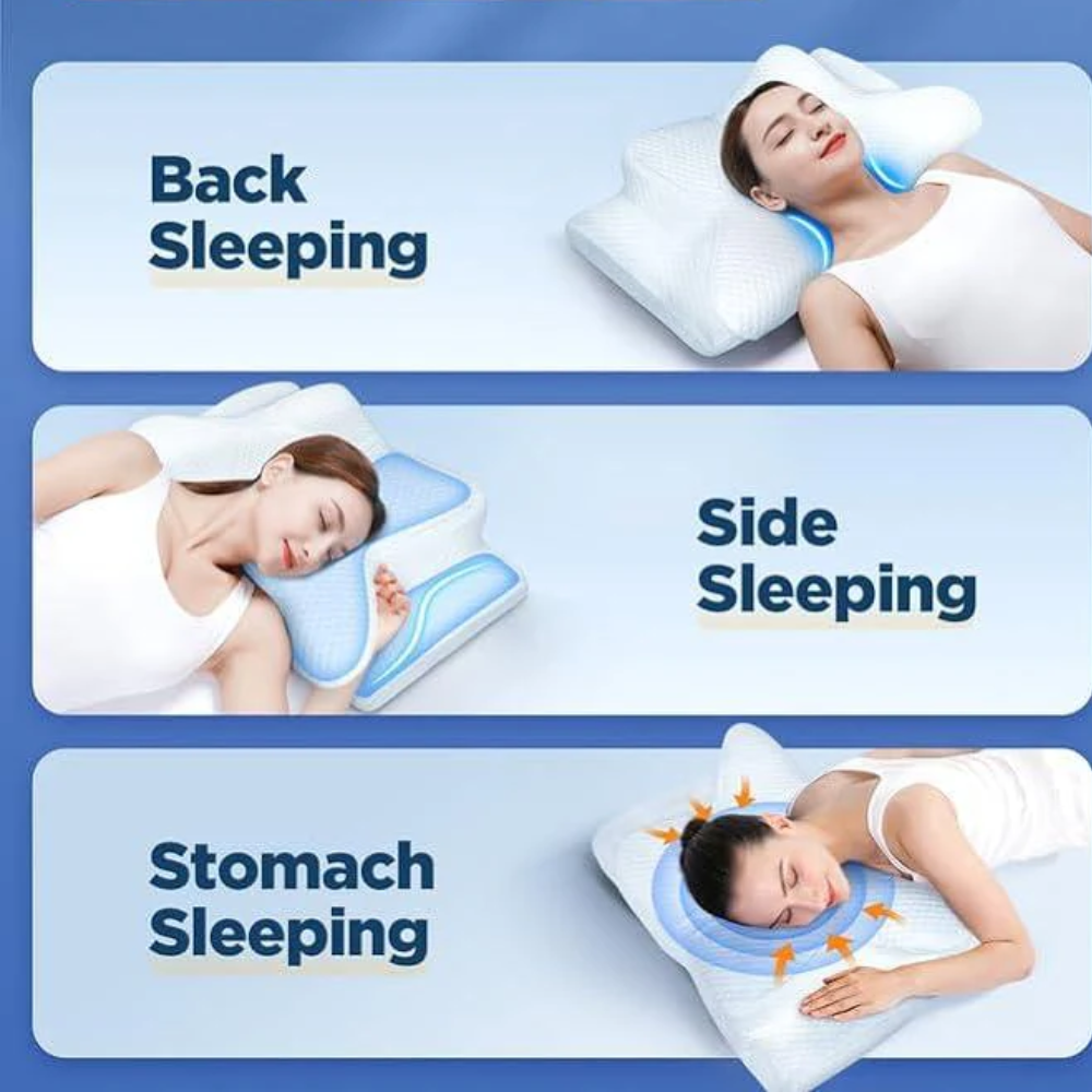 Nokmo | Pillow for Sleep Apnea & Snoring Relief – Ergonomic Memory Foam Anti-Snore Pillow for Better Breathing & Deep Sleep Support