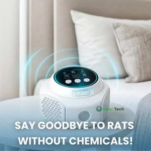 Nokmo | Plug-In Ultrasonic Rat Repellent | Chemical-Free. Silent & Covers Up to 3200 sq. ft. for Indoor and Outdoor Use