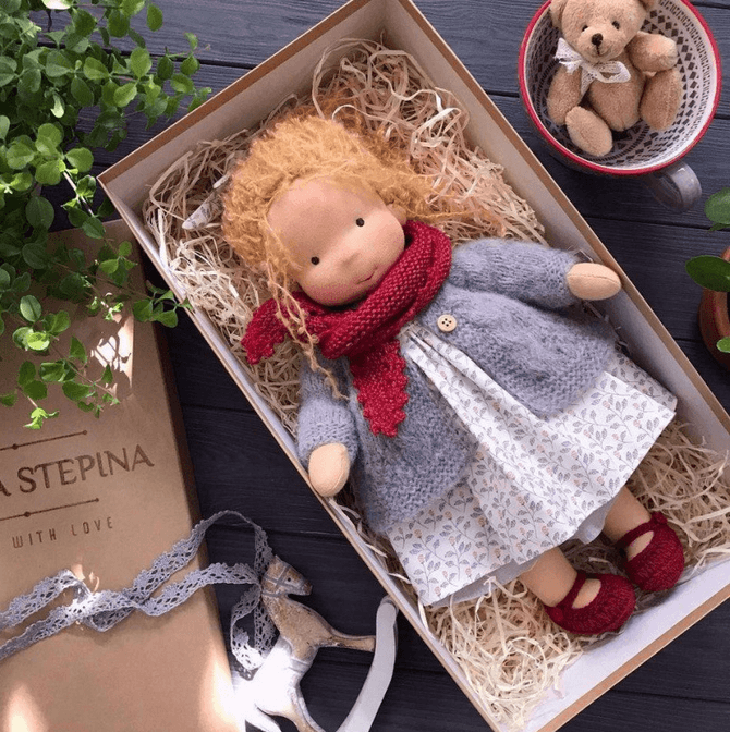 Nokmo Poppi | Handcrafted Waldorf Cuddle Doll | Soft, Organic & Non-Toxic