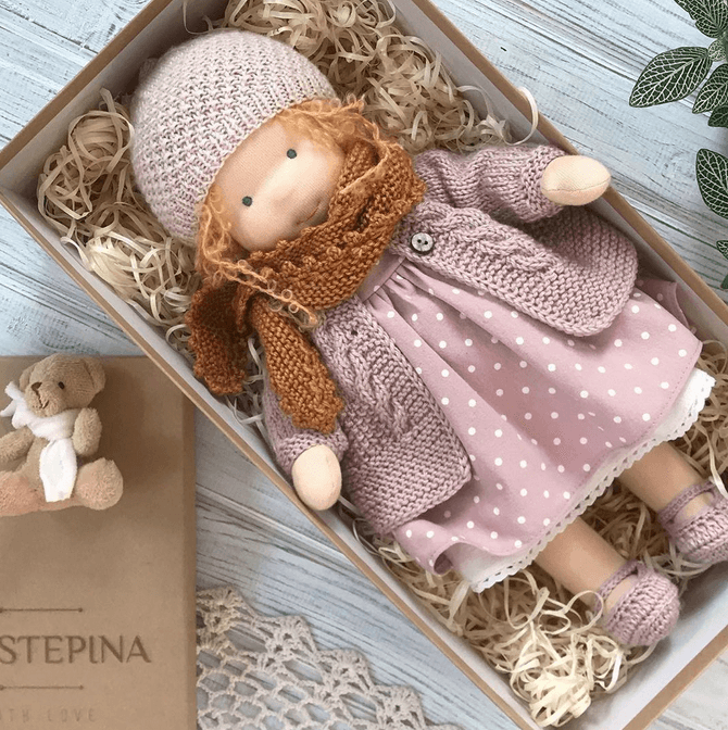 Nokmo Poppi | Handcrafted Waldorf Cuddle Doll | Soft, Organic & Non-Toxic