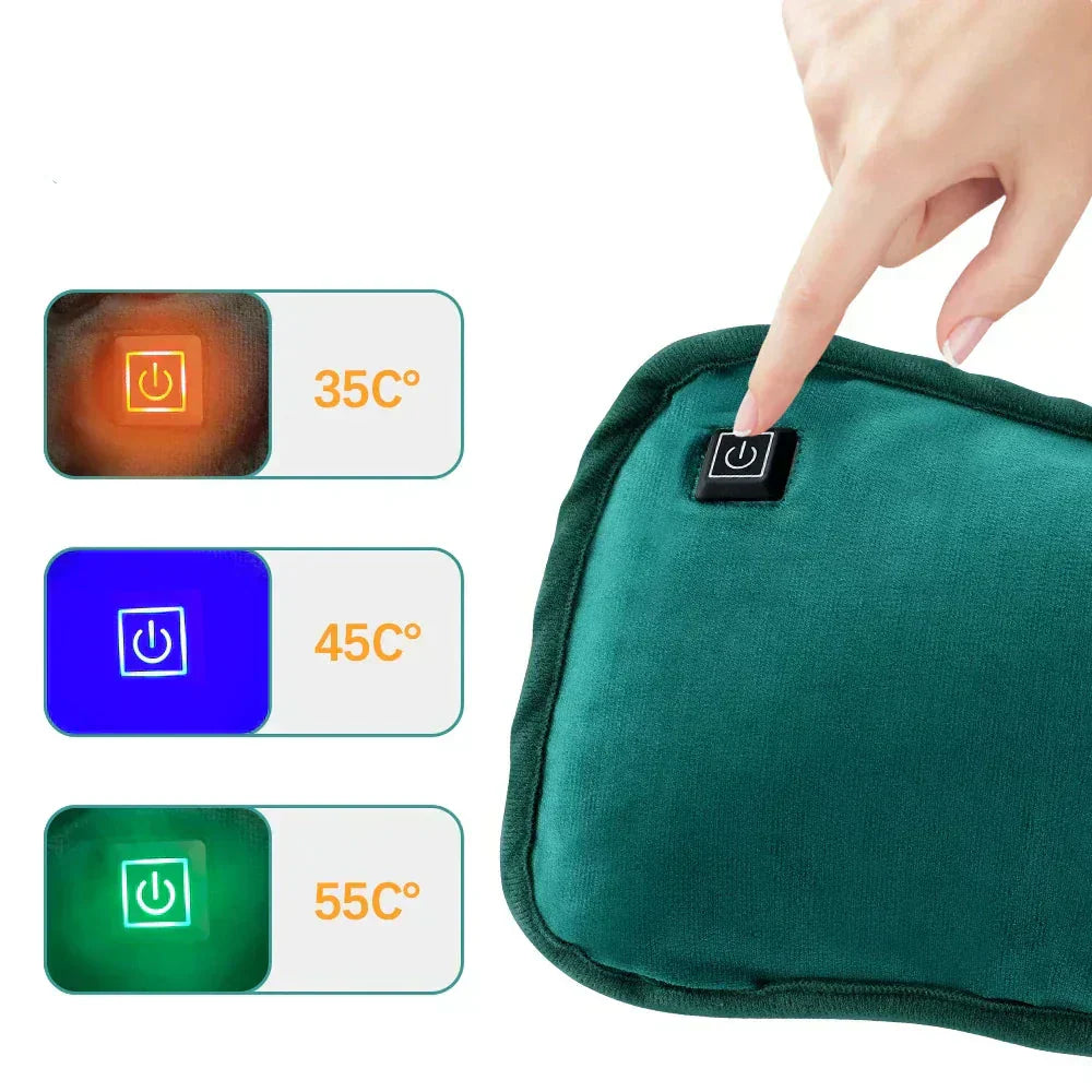 Nokmo | Portable Graphene Heating Pad | USB Rechargeable | 3 Temperature Levels | Ergonomic Hand & Belly Warmer | Includes Intelligent Auto Shut-Off