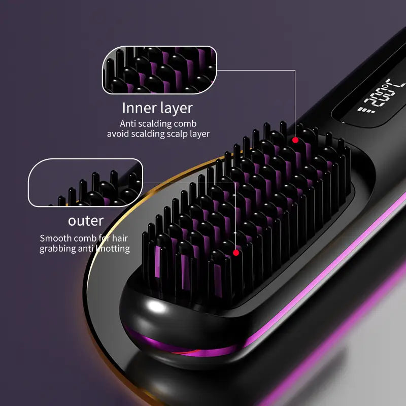 Nokmo | Portable Hair Styling Brush | Smooth and Healthy Hair Anytime, Anywhere
