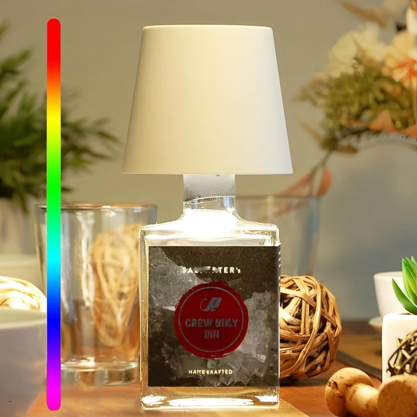 Nokmo | Portable LED Bottle Lamp with Touch Control and Dimmable Brightness