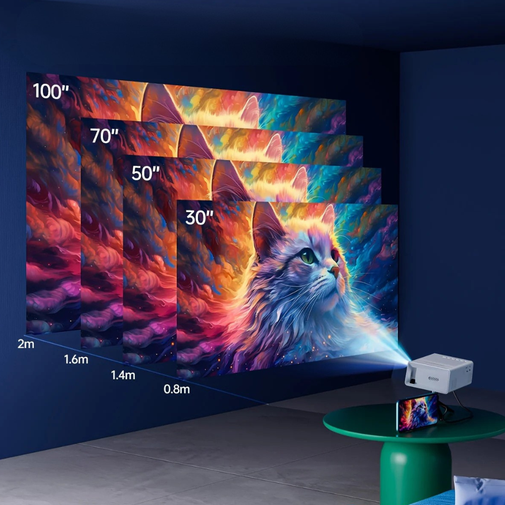 Nokmo | Portable Mini HD LED Projector Home Theater Outdoor 3000 Lumen