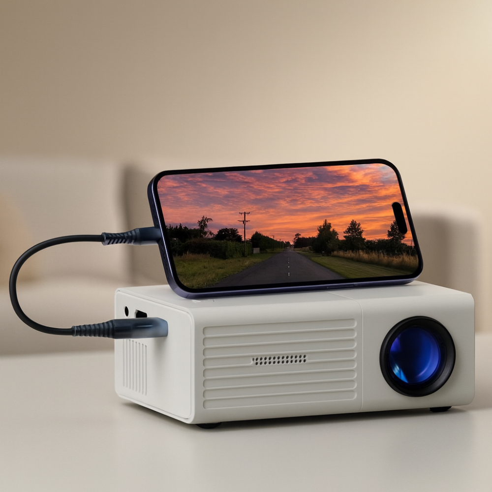 Nokmo | Portable Mini HD LED Projector Home Theater Outdoor 3000 Lumen