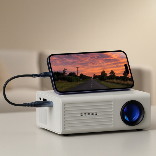 Nokmo | Portable Mini HD LED Projector Home Theater Outdoor 3000 Lumen