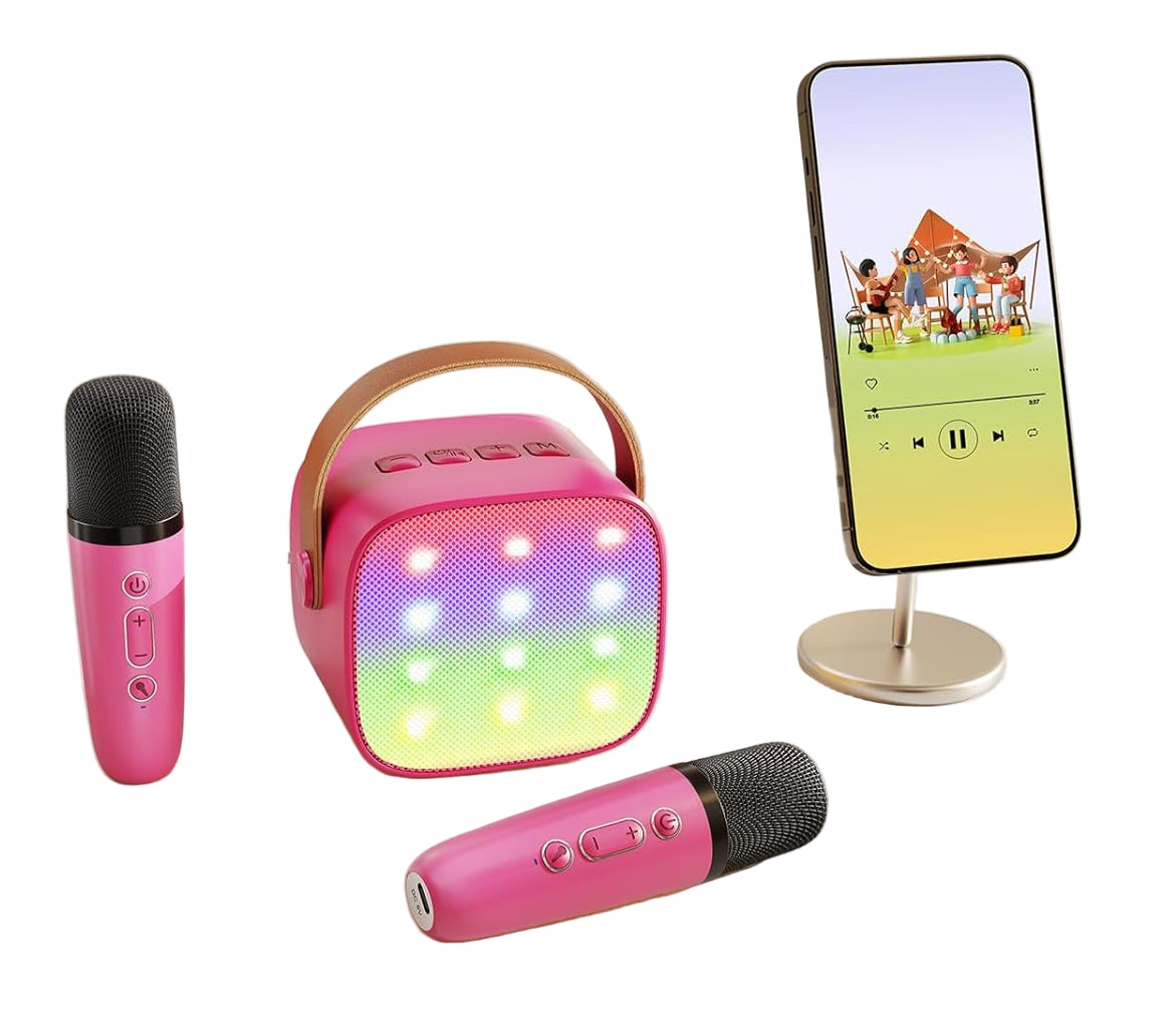 Nokmo | Portable Mini Karaoke Machine with Bluetooth Speaker and 2 Wireless Microphones – Veylo