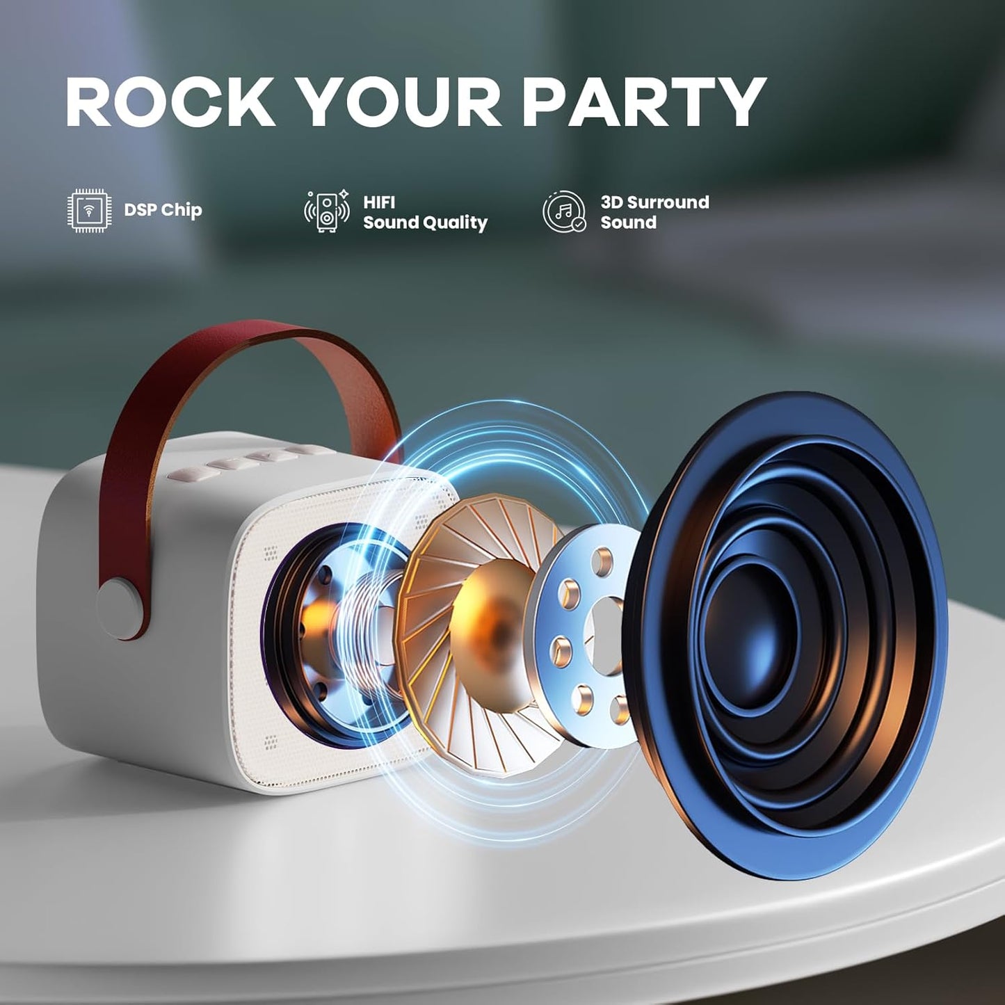 Nokmo | Portable Mini Karaoke Machine with Bluetooth Speaker and 2 Wireless Microphones – Veylo
