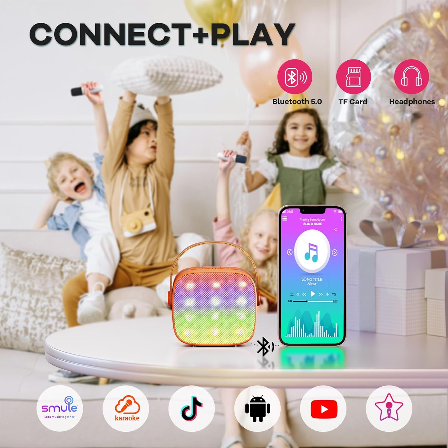 Nokmo | Portable Mini Karaoke Machine with Bluetooth Speaker and 2 Wireless Microphones – Veylo