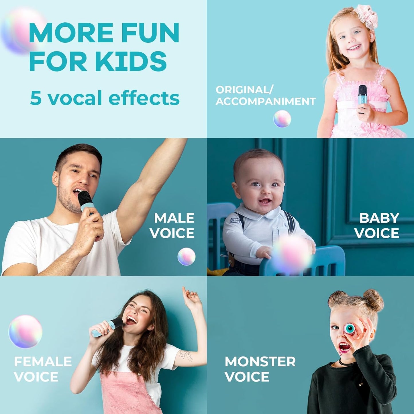 Nokmo | Portable Mini Karaoke Machine with Bluetooth Speaker and 2 Wireless Microphones – Veylo