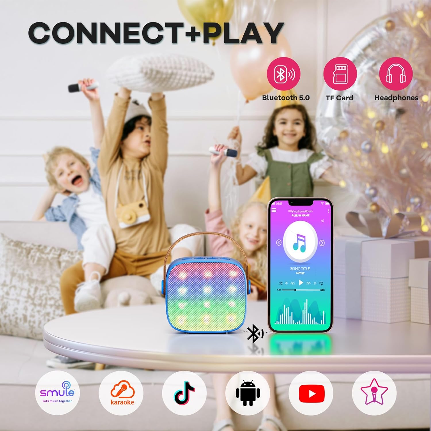 Nokmo | Portable Mini Karaoke Machine with Bluetooth Speaker and 2 Wireless Microphones – Veylo