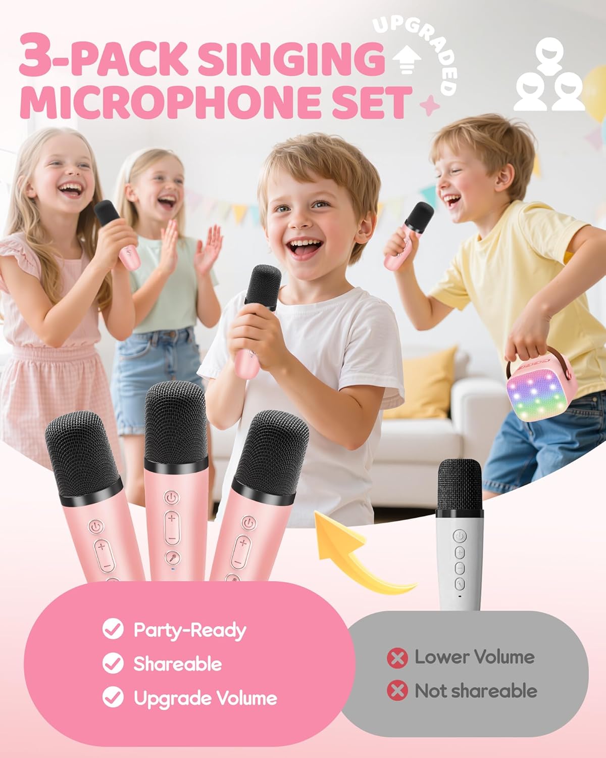 Nokmo | Portable Mini Karaoke Machine with Bluetooth Speaker and 2 Wireless Microphones – Veylo