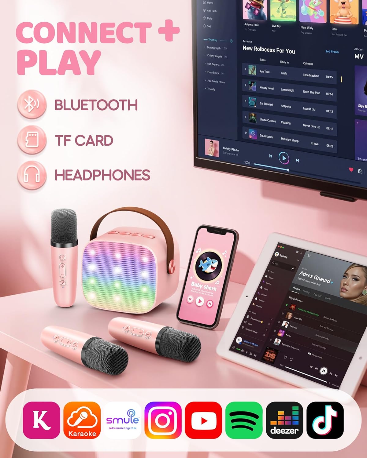 Nokmo | Portable Mini Karaoke Machine with Bluetooth Speaker and 2 Wireless Microphones – Veylo