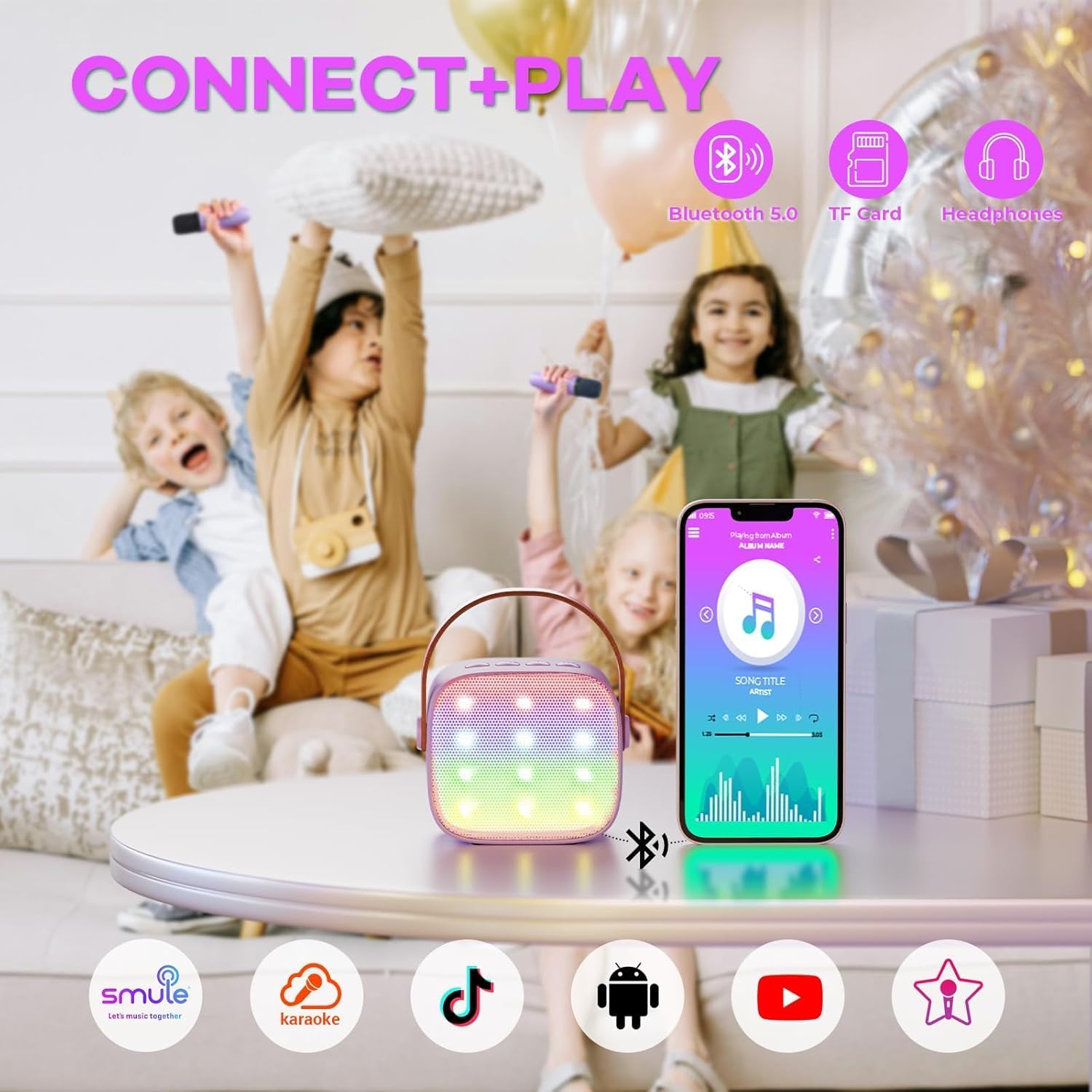 Nokmo | Portable Mini Karaoke Machine with Bluetooth Speaker and 2 Wireless Microphones – Veylo
