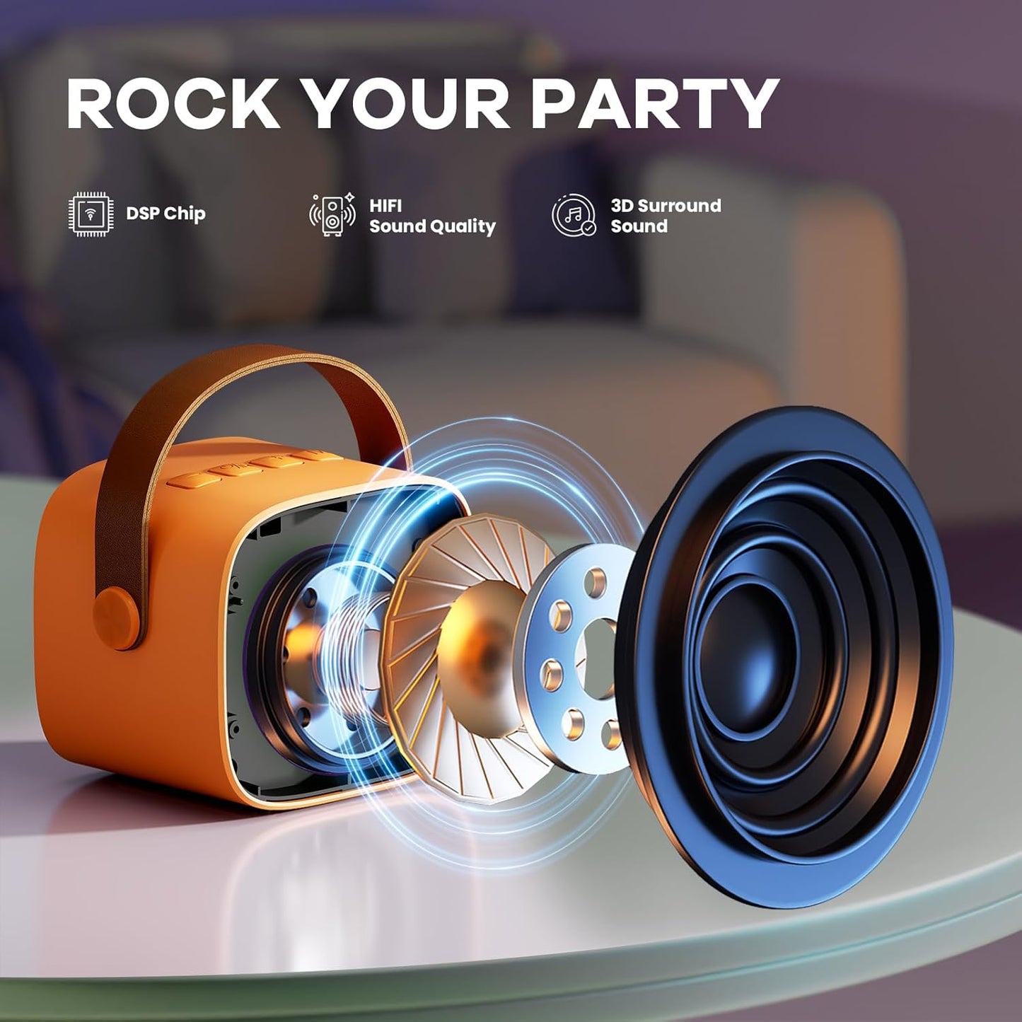 Nokmo | Portable Mini Karaoke Machine with Bluetooth Speaker and 2 Wireless Microphones – Veylo