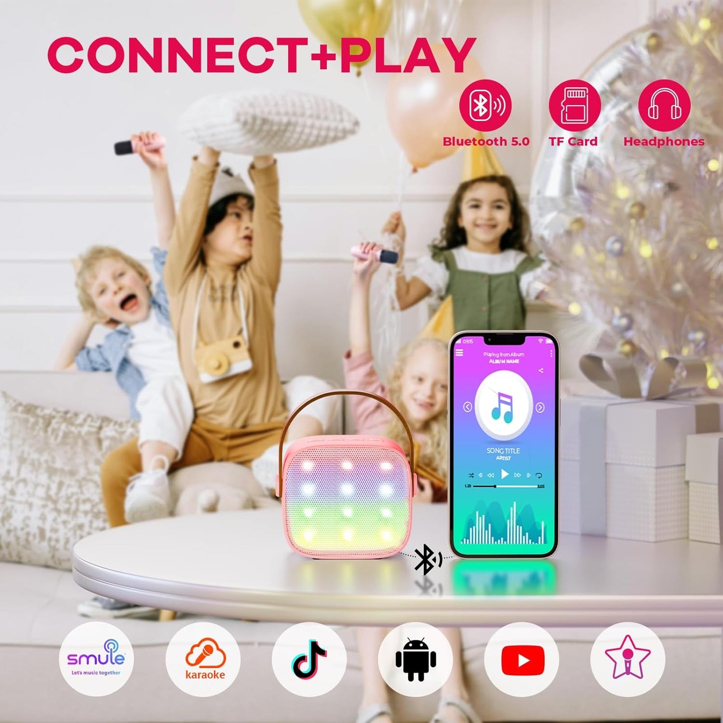Nokmo | Portable Mini Karaoke Machine with Bluetooth Speaker and 2 Wireless Microphones – Veylo