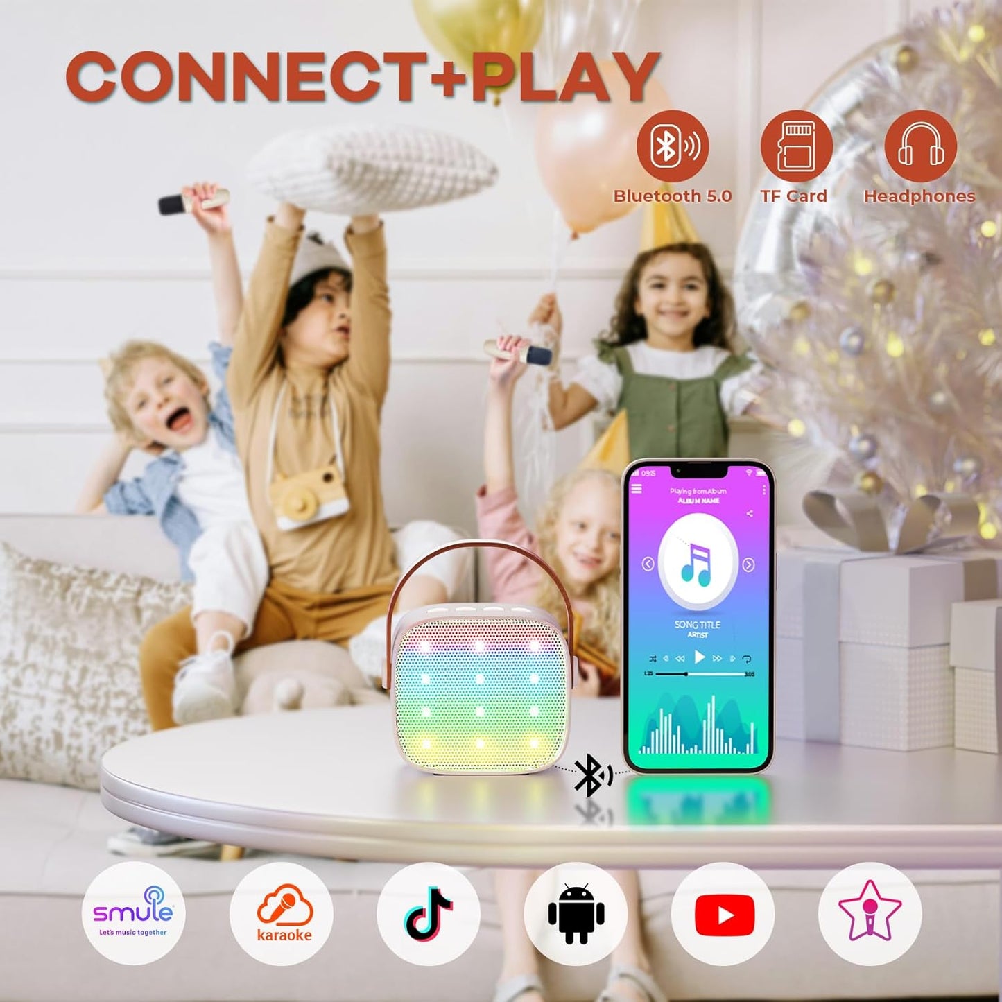 Nokmo | Portable Mini Karaoke Machine with Bluetooth Speaker and 2 Wireless Microphones – Veylo