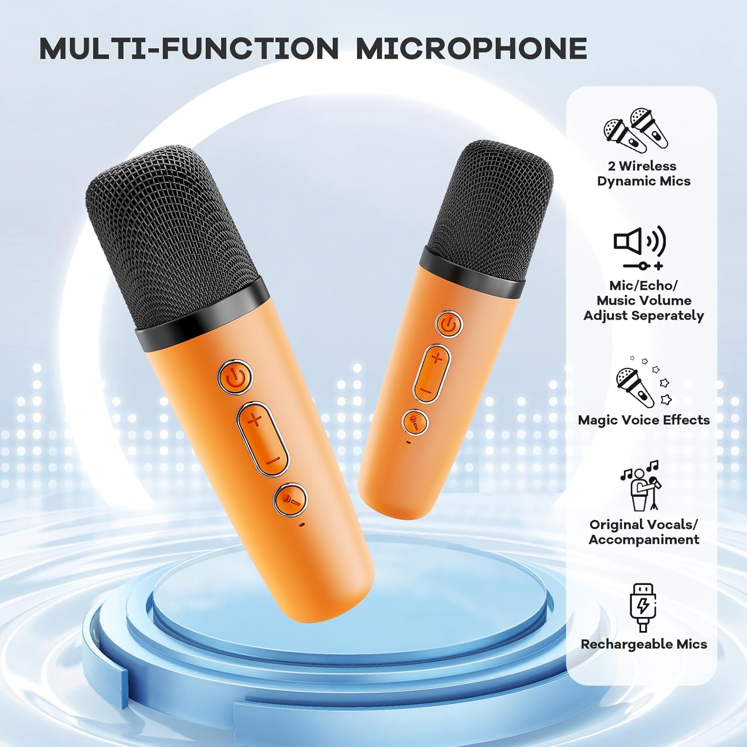Nokmo | Portable Mini Karaoke Machine with Bluetooth Speaker and 2 Wireless Microphones – Veylo