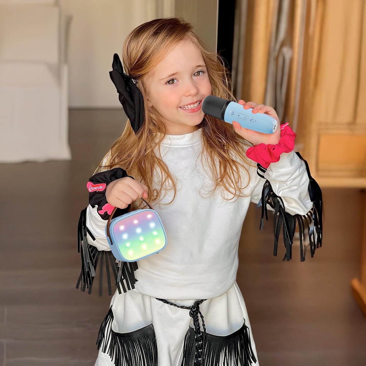 Nokmo | Portable Mini Karaoke Machine with Bluetooth Speaker and 2 Wireless Microphones – Veylo