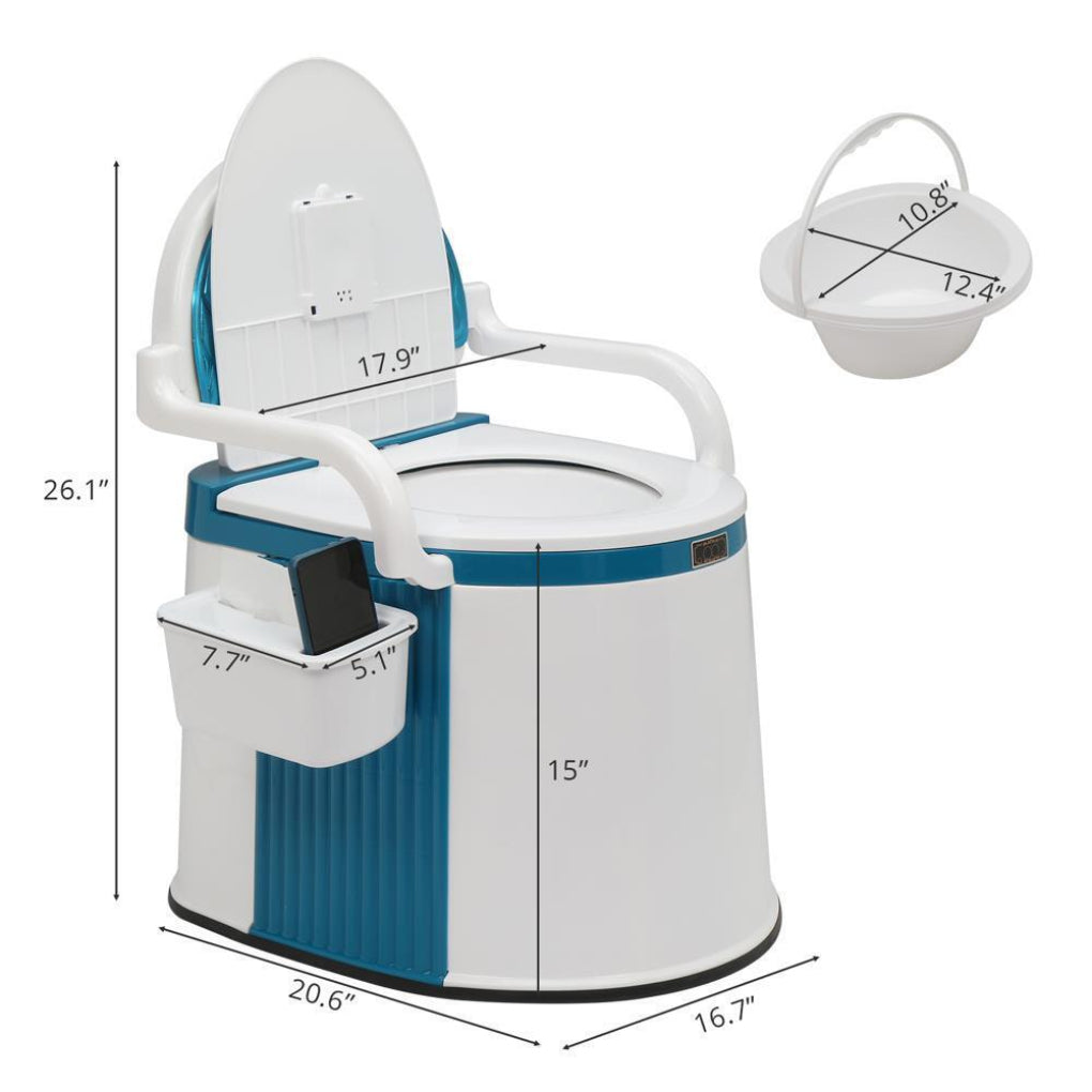 Nokmo | Portable Toilet with Armrests for Adults & Elderly