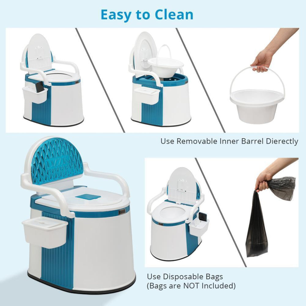 Nokmo | Portable Toilet with Armrests for Adults & Elderly