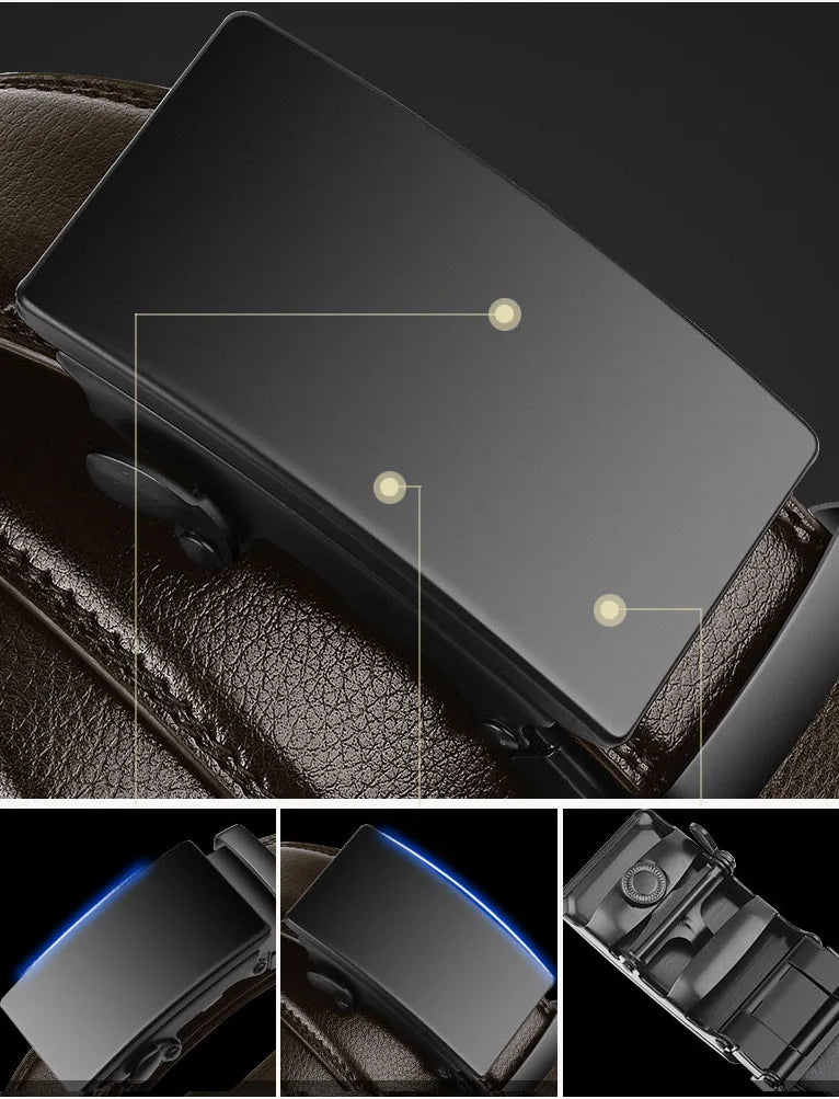 Nokmo | Premium PU Leather Belt – Luxury Automatic Buckle for Men