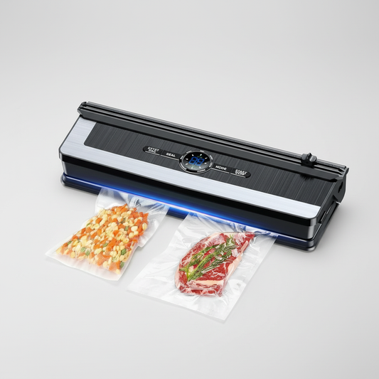 Nokmo | Professional 8-in-1 Vacuum Sealer | Integrated Precision Cutter | Modes for Dry & Moist Foods | Airtight LED Sealing System | Includes 15 Vacuum Bags